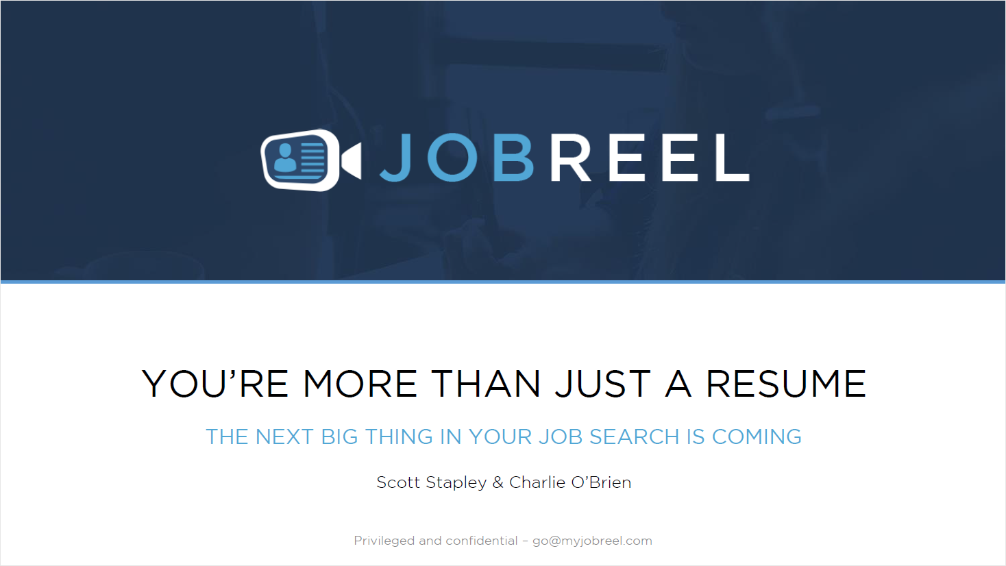 JobReel Pitch Deck